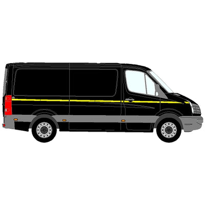 Volkswagen Crafter Mk1 (LT3) Long Wheelbase (L3) SD 2006-2017 - Reflective Side Marking kit