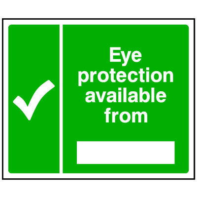 Eye Protection Available From Sign