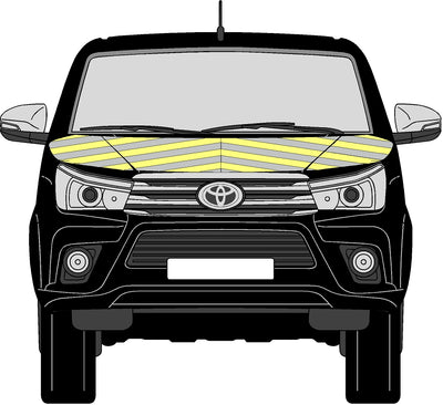 Toyota Hilux 2015+ Bonnet Chevrons