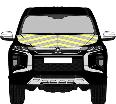 Mitsubishi L200 2019+ Bonnet Chevrons