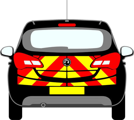 Vauxhall Corsa E 3-Door Hatchback or Van Rear Chevrons (2015-2019)
