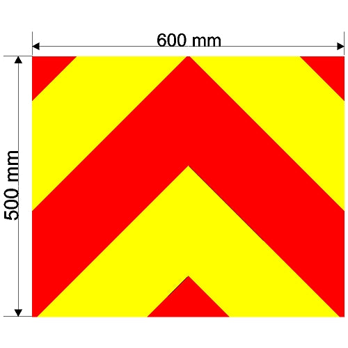 Large Self-Adhesive Safety Chevrons - 2150x600mm - Chapter 8 Compliant + Free Maintenance Sticker
