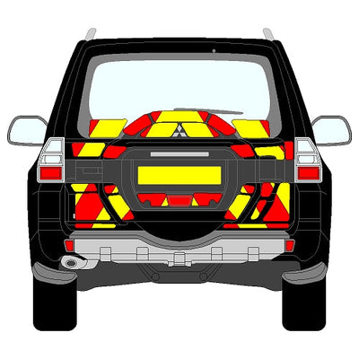 Mitsubishi Shogun Mk4 4x4 Rear Chevrons (2017+)