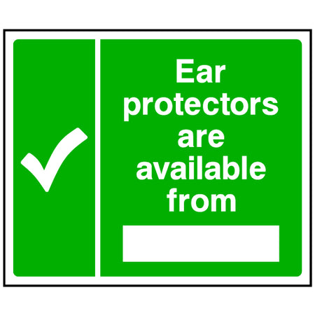 Ear Protectors Available From Sign