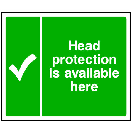 Head Protection Available Here Sign