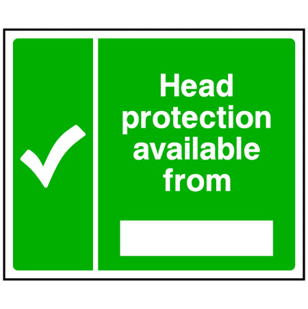 Head Protection Available From Sign
