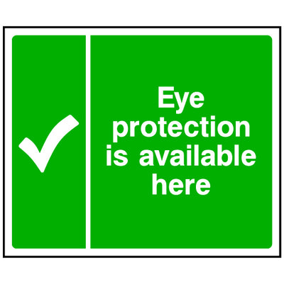 Eye Protection Available Here Sign