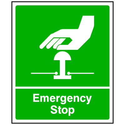 Green Emergency Stop Sign