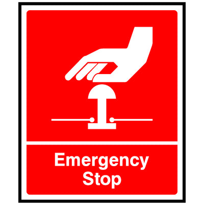 Red Emergency Stop Sign