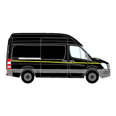 Mercedes Sprinter Mk2 DD (906) NCV3 MWB 2013+ - Reflective Side Marking kit