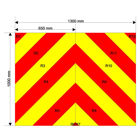 Custom Chevron 1300mm x 1000mm