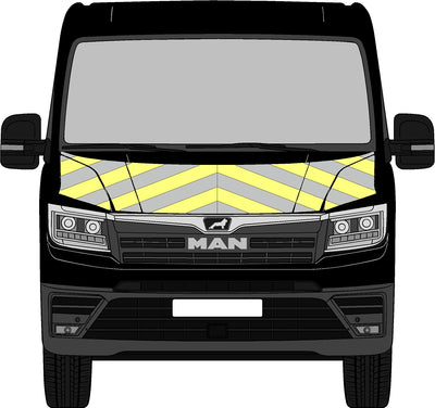 MAN TGE 2017+ Bonnet Chevrons